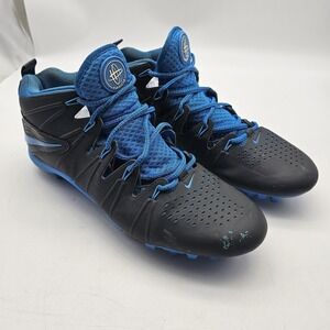 Nike Huarache Shoes Mens Size 12 Black Blue Football Lacrosse Cleats 616296-040